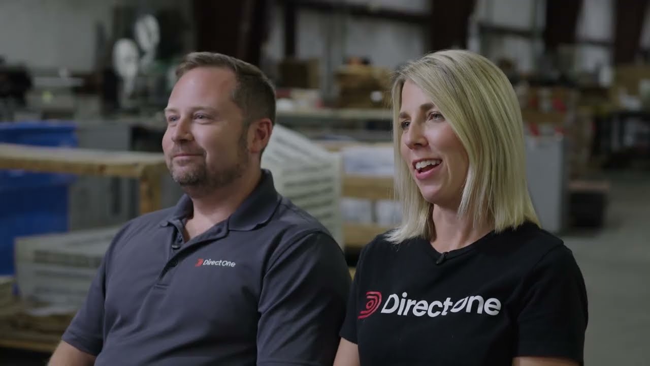 Evan and Heather Stewart on the Direct One production floor